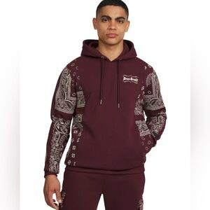 Snoop Dogg - Paisley Print Maroon Hoodie